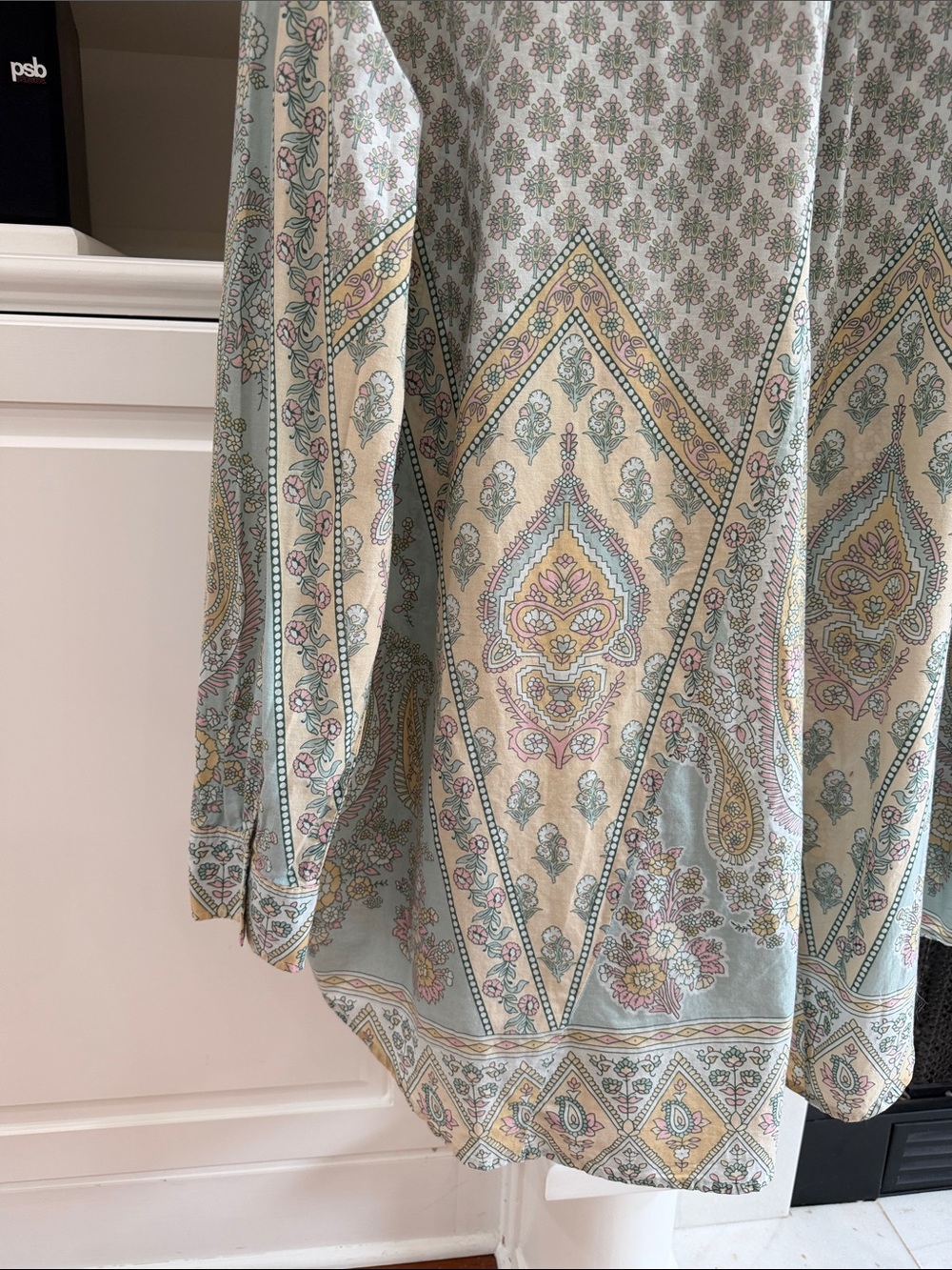 Soft Surroundings Pastel Paisley Pintuck Tunic Blouse Boho 2X/3x - Picture 10 of 16